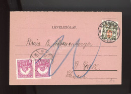 GYŐR 1927. Levlap, Svájcba, Portózva - Covers & Documents