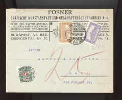 BUDAPEST 1923. Posner, Céges, Infla Levél Svájcba Küldve, Portózva - Storia Postale