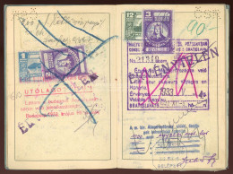 1935-38. Fényképes Csehszlovák PASSPORT Zsidó Személy Részére. Ritka Darab Sok érdekességekkel, Konzuli Illeték Bélyegek - Unclassified