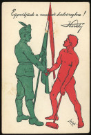 NEMZETI HADSEREG, Horthy, Ritka Propaganda Képeslap 1920 - Oorlog, Militair