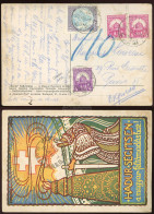 1926. Hadúr Segítsen A Magyar Feltámadáshoz! Irredenta Képeslap Korona-fillér Vegyes Expressz Bérmentesítéssel Párizsba  - Covers & Documents