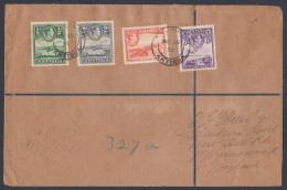 British Antigua 1938 Used Registered FDC (Front Only)  To England, King George VI Stamps, First Day Cover - 1858-1960 Kolonie Van De Kroon
