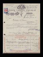 Liliom Vászon Vállalat 1913. Fejléces, Céges Számla - Non Classés