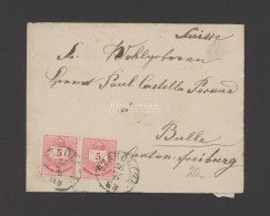 SZAKOLCA 1883. Krajcáros Levélke Svájcba Küldve - Cartas & Documentos