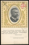 BASCH Árpád Szignos,  Szecessziós Litho, Választási Propaganda Képeslap, Óbuda - Hongrie