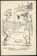 I.VH 1914. 4db Szerb Ellenes Propaganda Képeslap, Sign : Kertész - Guerre, Militaire