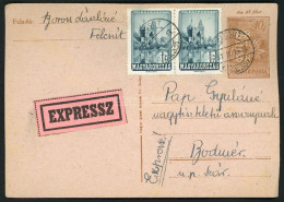 FELCSUT 1951. Expressz Díjjegyes Levlap Bodmérra Küldve - Covers & Documents