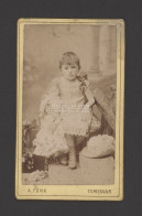 TEMESVÁR 1880-90. Funk : Lány, Visit Fotó - Anciennes (Av. 1900)