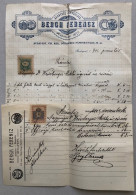 BUDAPEST 1902-04. BERGH Ferenc Aranyozó 2db. Fejléces, Céges Számla - Unclassified