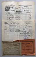 ANTIKVÁRIUM KÖNYVKERESKEDÉS 1890-96.  Ruzitska Ármin,  4db Fejléces, Céges Számla, Budapest, Múzeum Körút - Non Classés