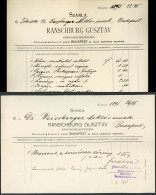 ANTIKVÁRIUM KÖNYVKERESKEDÉS 1895. Ranschburg Gusztáv 2db Fejléces, Céges Számla, Budapest, Ferencziek Tere - Non Classés