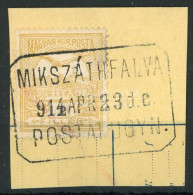 POSTAÜGYNÖKSÉG Bélyegzés , MIKSZÁTHFALVA - Covers & Documents