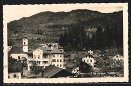 AK Schwarzach Im Pongau, Ortspartie Mit Kirche  - Autres & Non Classés