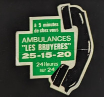 AUTOCOLLANT AMBULANCES LES BRUYÈRES - TÉLÉPHONE 25-15-20 - SAOINTE-FOY-LES-LYON ? - AUTOMOBILE VOITURE SANTÉ - Stickers