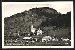 AK Flachau Bei Altenmarkt, Ortspartie Mit Kirche Und Weidenden Kühen  - Otros & Sin Clasificación