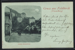 Mondschein-AK Feldkirch /Vorarlberg, Das Schloss Schottenburg  - Otros & Sin Clasificación