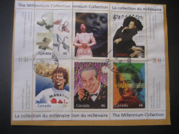 Kanada 2000, Briefausschnitt Mit Sondermarken Von Der Millenium Collektion Mit Tagesstempel - Used Stamps