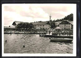 AK Obertrum Bei Salzburg, Badegäste Am Seegasthof Strasser  - Andere & Zonder Classificatie