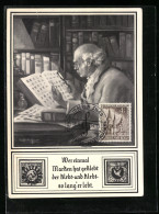 AK Der Briefmarkensammler Mit Seinen Alben, Wer Einmal Marken Hat Geklebt, Der Klebt Und Klebt So Lang Er Lebt  - Sonstige & Ohne Zuordnung