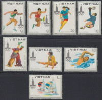 Vietnam Mi.Nr. 1093-1100 Olympische Sommerspiele Moskau (8 Werte) - Viêt-Nam