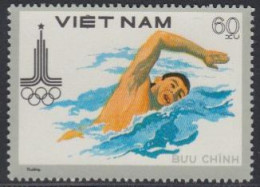 Vietnam Mi.Nr. 1099 Olymp. Sommerspiele Moskau, Schwimmen (60) - Viêt-Nam