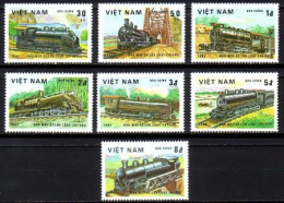 Vietnam Mi.Nr. 1291-97 Lokomotiven (7 Werte) - Viêt-Nam