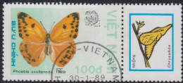 Vietnam Mi.Nr. 1994 Ausstellung INDIA'89, Schmetterling Phoebis Avellaneda (100) - Vietnam