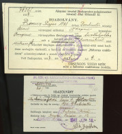 1937-41. Viselési Igazolványok 4db : Háborús Emlékérem, Erdély Emlékérem, Bolgár Emlékérem, Sebesültek érme - Oorlog, Militair