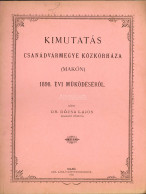 MAKÓ. Kimutatás Csanádvármegye Közkórháza 1898 évi Működéséről. Makó.1899. 32old - Old Books