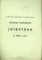 M.Kir. OPERAHÁZ Nyugdíjintézete Jelentése ( Többszáz Névvel)  Budapest 1903. 18old - Alte Bücher