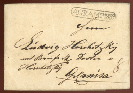 AGRAM 1839. Szép Portós Levél, Tartalommal Nagykanizsára Küldve - ...-1867 Prefilatelia