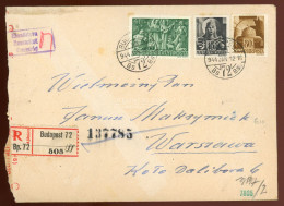 LENGYEL TÁBOR / POLISH CAMP 1944. Szép Cenzúrás Ajánlott Levél Varsóba Küldve - Storia Postale