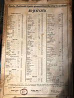 SZENTES 1946. Szentesi Kereskedők Egylete Árjegyzék, Nagy Karton Plakát-tábla + Kocsmai Tábla - Unclassified
