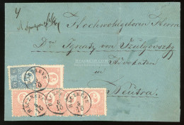 RÁCKEVE 1871. Kőnyomat 5*5Kr + Réznyomat 10Kr  Hátoldalon Sérült, Hiányos Levélen. Erősen Vitatott Darab! Kétséges, De é - Covers & Documents