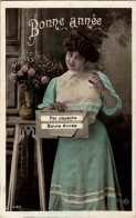 Carte - Belle Femme , Bonne  Année             AQ829 - Women