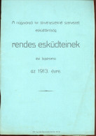 NAGYVÁRAD 1913.  A Kir. Törvényszéknél Szervezett Esküdtbíróság Rendes Esküdteinek Lajstroma. 800 Személy Felsorolása, N - Non Classés