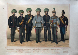 K.u.K. Egyenruhát, Színes Litográfia 1880. Czeiger Wien  44*32 Cm, Szép! - Guerre, Militaire