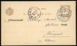 1898. Díjjegyes Levlap, Luxus Nagykároly-Kolozsvár Mozgóposta Bélyegzéssel - Lettres & Documents