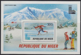 Niger Mi.Nr. Block 26 Olympische Winterspiele Lake Placid, Skilanglauf  - Niger (1960-...)