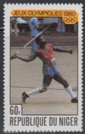 Niger Mi.Nr. 695 Olympische Sommerspiele Moskau, Speerwerfen (60) - Niger (1960-...)