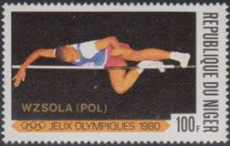 Niger Mi.Nr. 716 Olympische Sommerspiele Moskau, Medaillengew. Hochsprung (100) - Niger (1960-...)