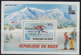 Niger Mi.Nr. Block 28 Olympische Winterspiele Lake Placid, Sieger Skilanglauf  - Niger (1960-...)