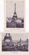 Exposition Paris 1900 Tour Eiffel 2 Vues - Eiffelturm