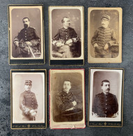 Cdv Militaire - Cavalerie - Cdv Lot De 6 - Anciennes (Av. 1900)