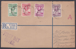 British Gold Coast 1938 Used Registered FDC (Front Only) King George VI Stamps, Christiansburg Castle, First Day Cover - Côte D'Or (...-1957)