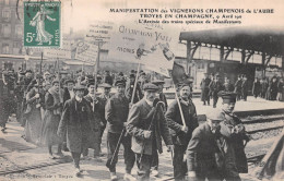 TROYES-en-CHAMPAGNE (Aube) - Manifestation Des Vignerons Champenois, 9 Avril 1911 - Arrivée Trains Spéciaux Manifestants - Troyes
