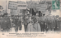 TROYES-en-CHAMPAGNE (Aube) - Manifestation Des Vignerons Champenois, 9 Avril 1911 - Vignerons Portant Les Pancartes - Troyes