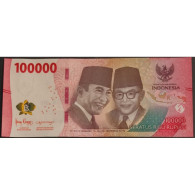 INDONESIE - 100 000 ROUPIES - 2022 - ACHMED SUKARNO - MOHAMED HATTA - Indonesia