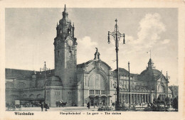ALLEMAGNE - Wiesbaden - Hauptbahnhof - La Gare - The Station - Animé - Vue Générale - Carte Postale Ancienne - Wiesbaden