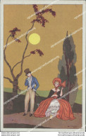 Bv558 Cartolina Art Deco Donnina Lady Coppia Innamorati Illustratore Artist - Andere & Zonder Classificatie